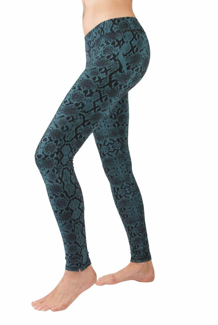 Leggings Snake Seagreen Black - FUNKY SIMPLICITY