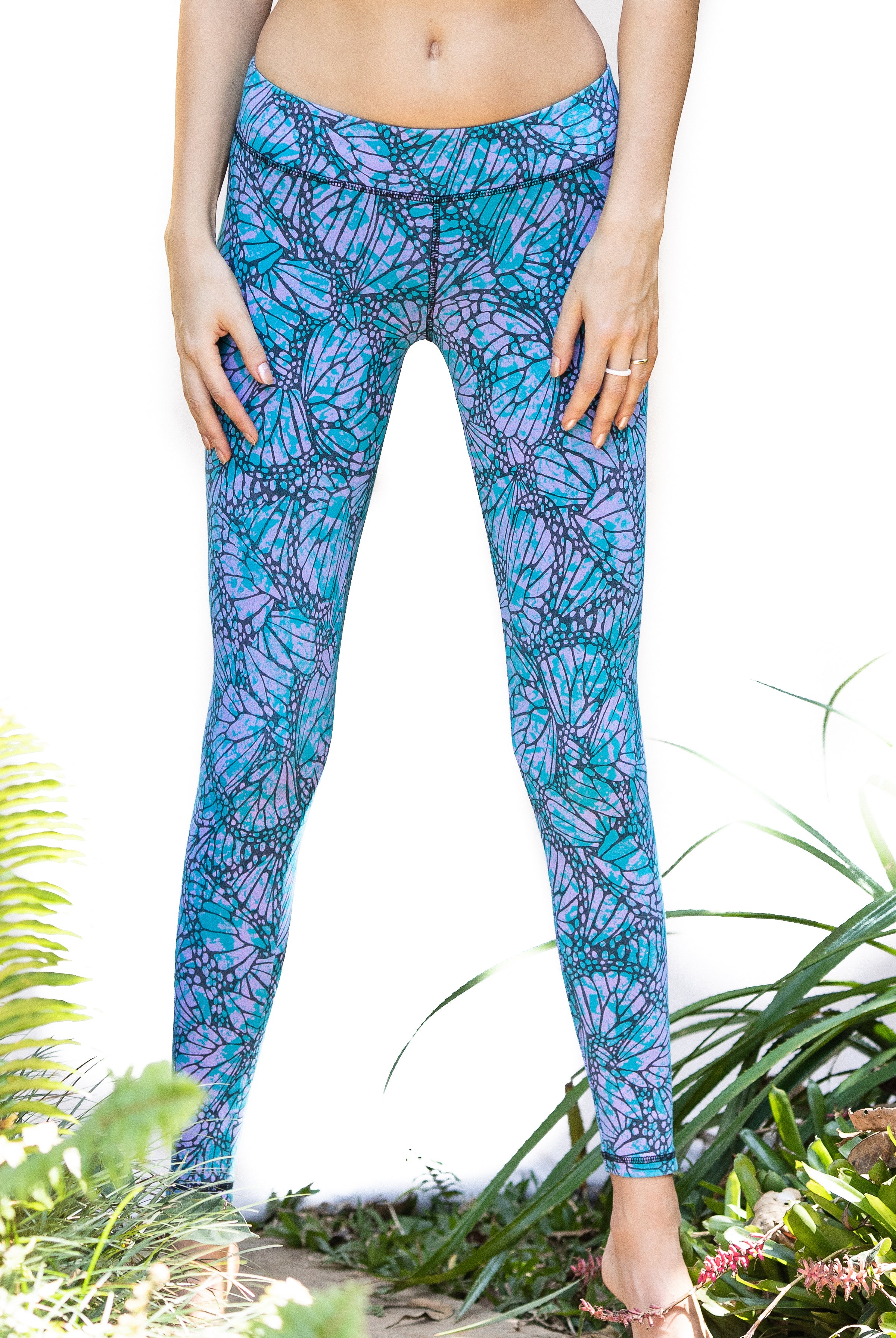 Leggings Butterfly Turquoise Pink - FUNKY SIMPLICITY