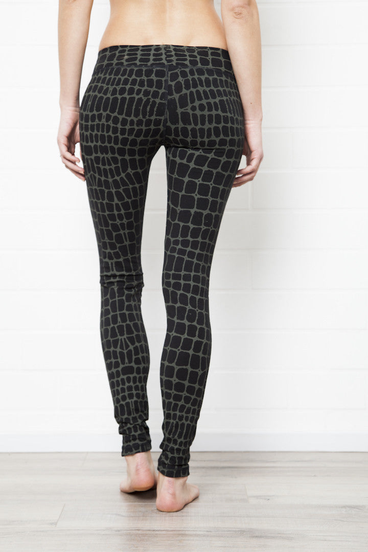Leggings Crocodile Black Green - FUNKY SIMPLICITY
