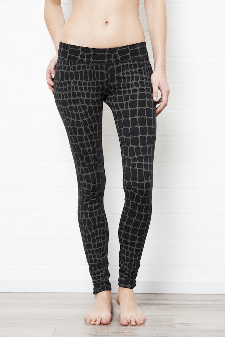 Leggings Crocodile Black Green - FUNKY SIMPLICITY