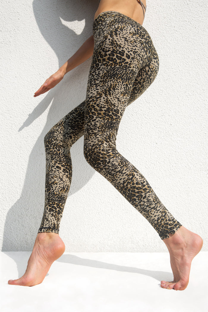 Leggings Leopard Cream