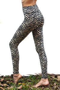 Super High Waist Leggings Tight - Zebra Print - FUNKY SIMPLICITY