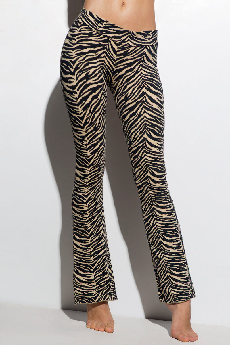 Cream Black Zebra Print Pants, Flare Leggings, Bootleg Yoga Pants, Bootcut  Leggings, Zebra Print Clothing, Printed Tights -  Ireland