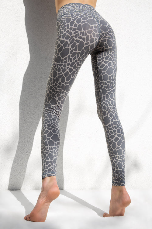 Leggings Giraffe Grey