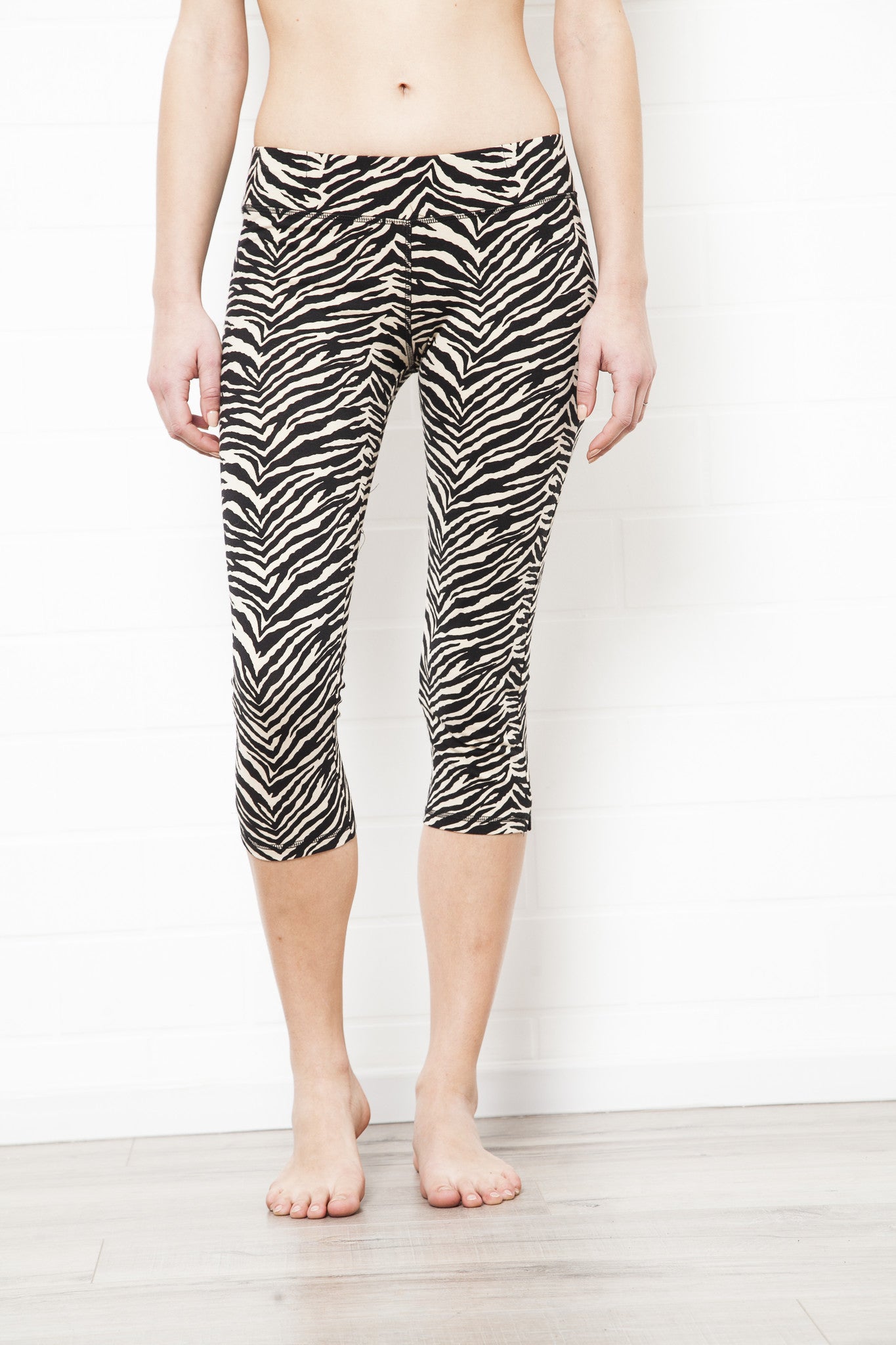 Capri Tights - Zebra Cream Black - FUNKY SIMPLICITY