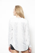 V-Neck Blouse Snake Top - FUNKY SIMPLICITY