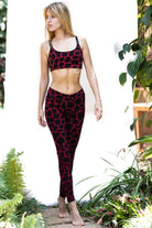 Leggings Red Black Giraffe - FUNKY SIMPLICITY