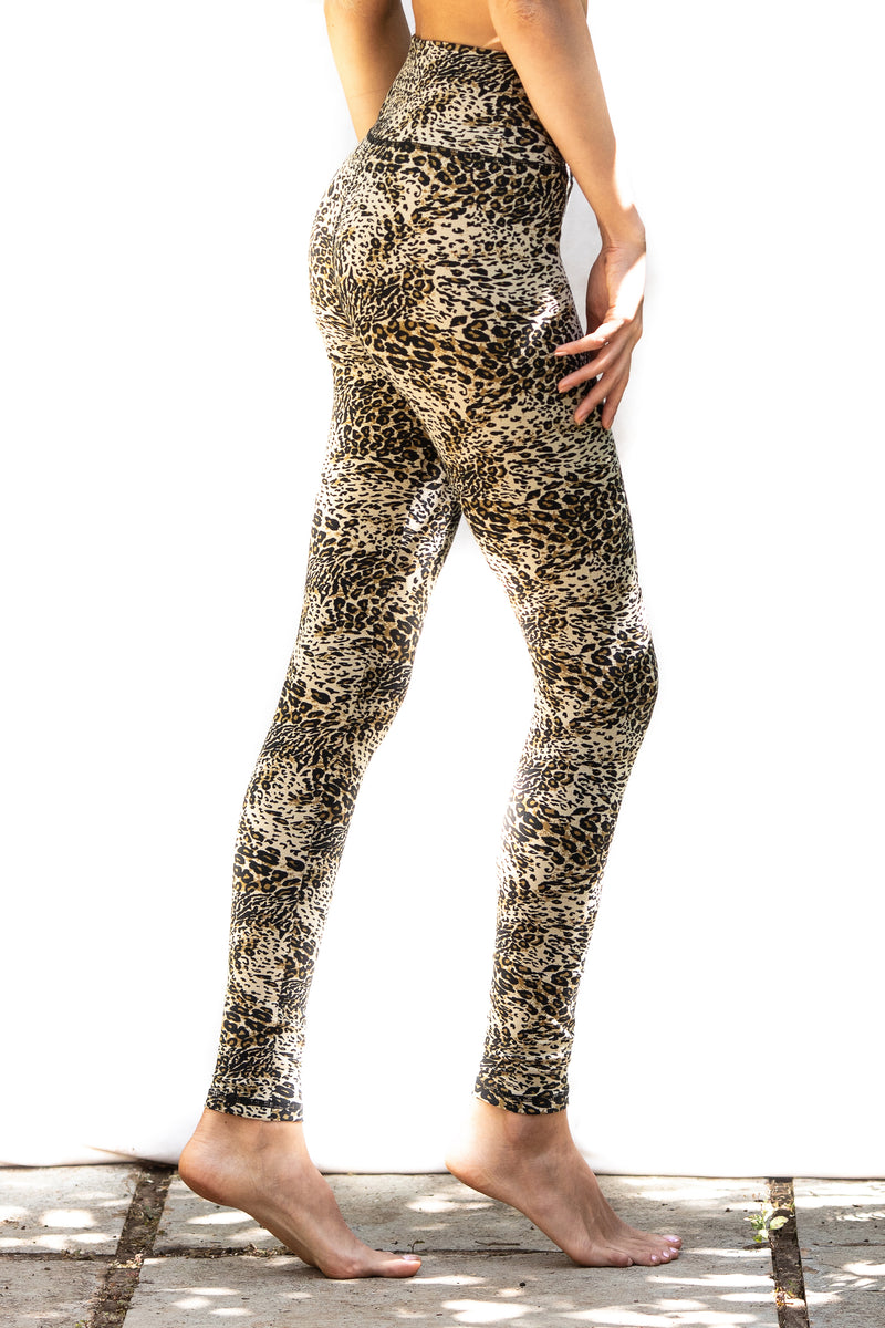 Super High Waist Leggings Tights - Leopard Print - FUNKY SIMPLICITY