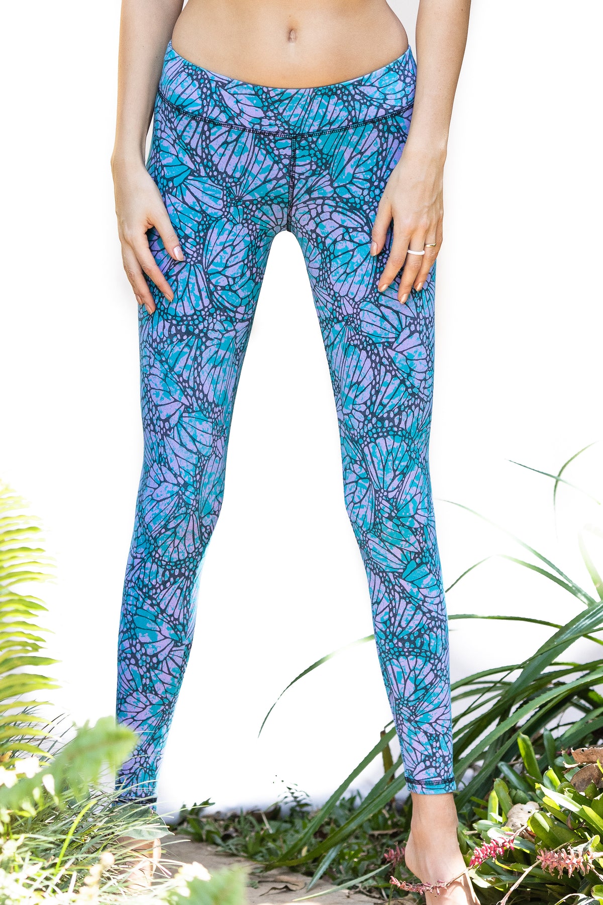 Leggings Butterfly Turquoise Pink - FUNKY SIMPLICITY