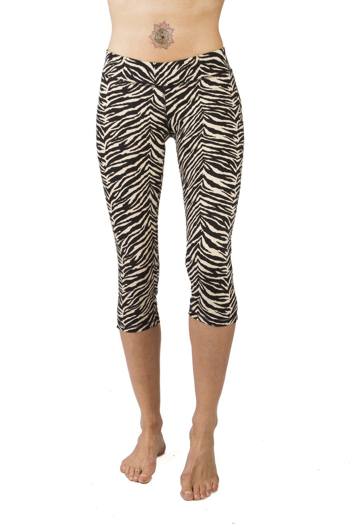 Capri Tights - Zebra Cream Black - FUNKY SIMPLICITY