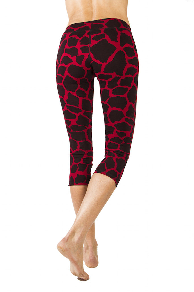 Capri Tights - Giraffe Red Black - FUNKY SIMPLICITY