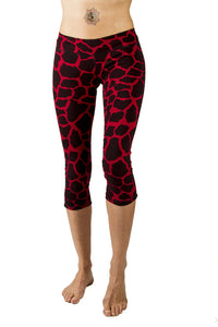 Capri Tights - Giraffe Red Black - FUNKY SIMPLICITY