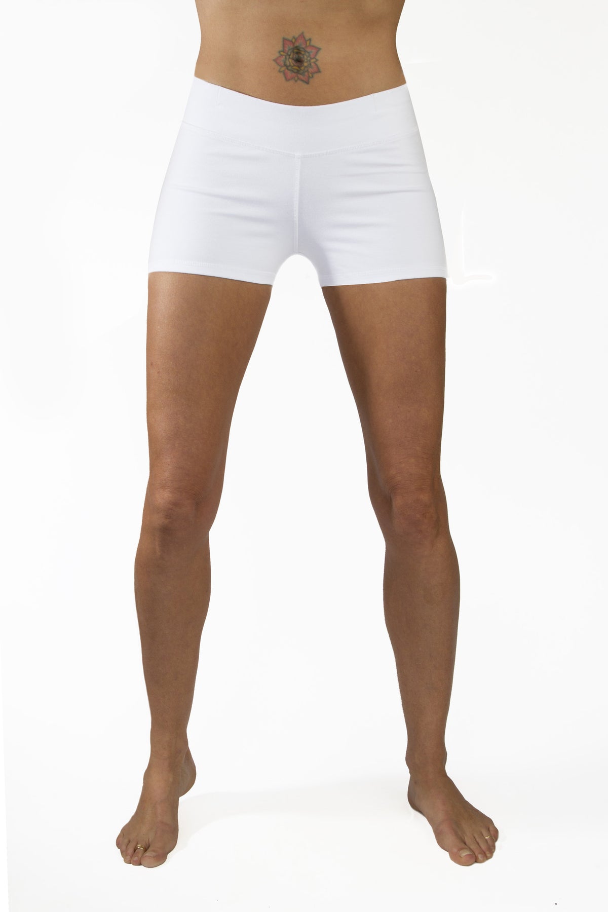 Yoga Hotpants - White - Beach Shorts - FUNKY SIMPLICITY