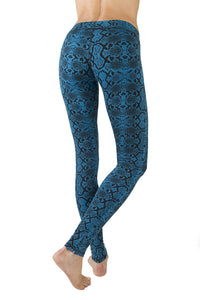 Leggings Snake Turquoise Black - FUNKY SIMPLICITY