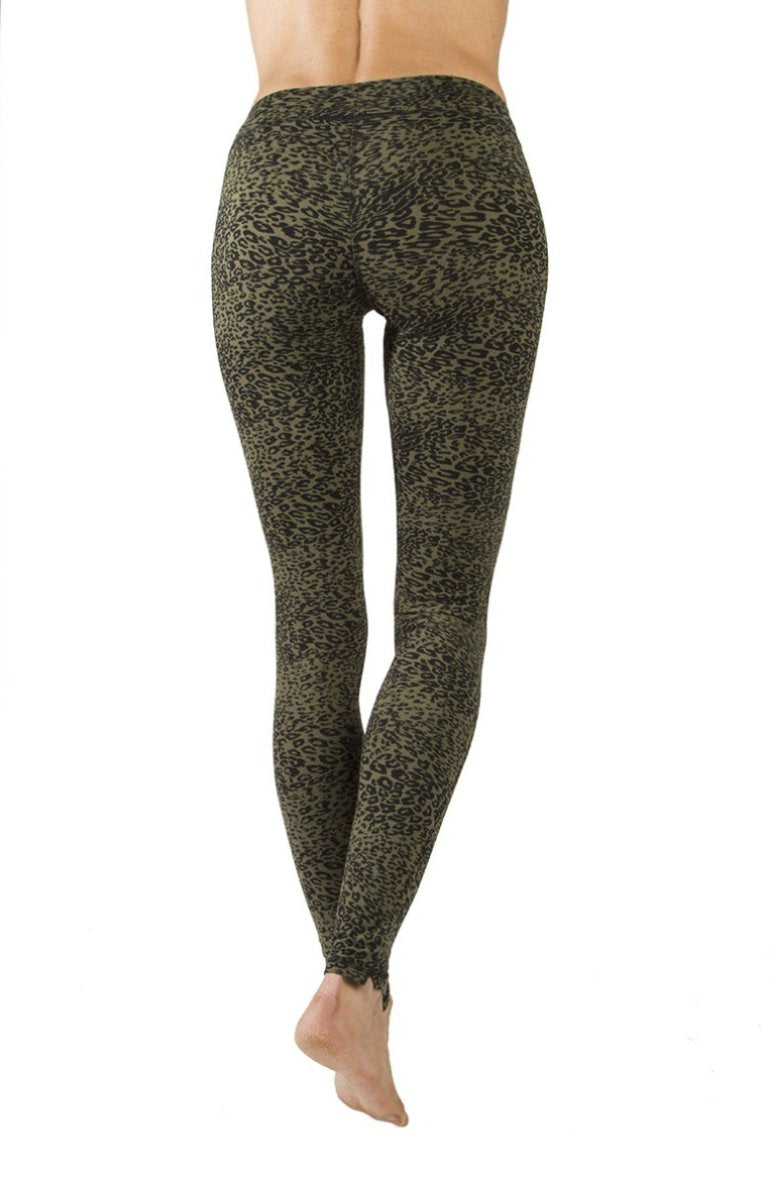 Leggings - armygreen black Leopard - FUNKY SIMPLICITY